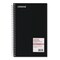Universal 9.5 in. x 6 in. 3-Subject Medium/College Rule Wirebound Notebook - Black Cover